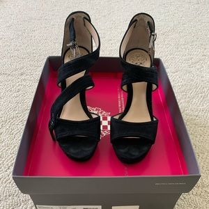 Vince Camuto black suede heels